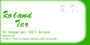 roland ter business card
